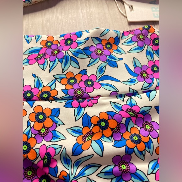 Frankie's Bikinis ๐ Floral Strapless Cinched Bandeau Top | High Rise Bottoms ๐ - Picture 8 of 12